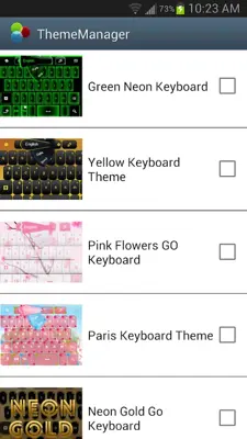 Keyboard Theme Manager android App screenshot 1